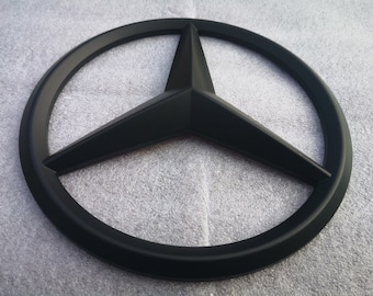 Mercedes Black Matte Front Grille Star Badge Cover 18.8 CM