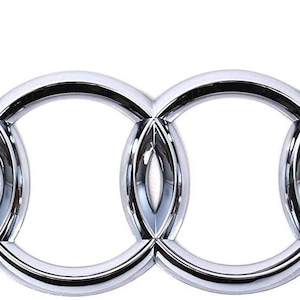 Audi Ringe 285mm Kühlergrill Emblem Emblem Emblem Aufkleber Glanz