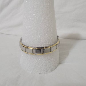 Silver and gold man bracelet