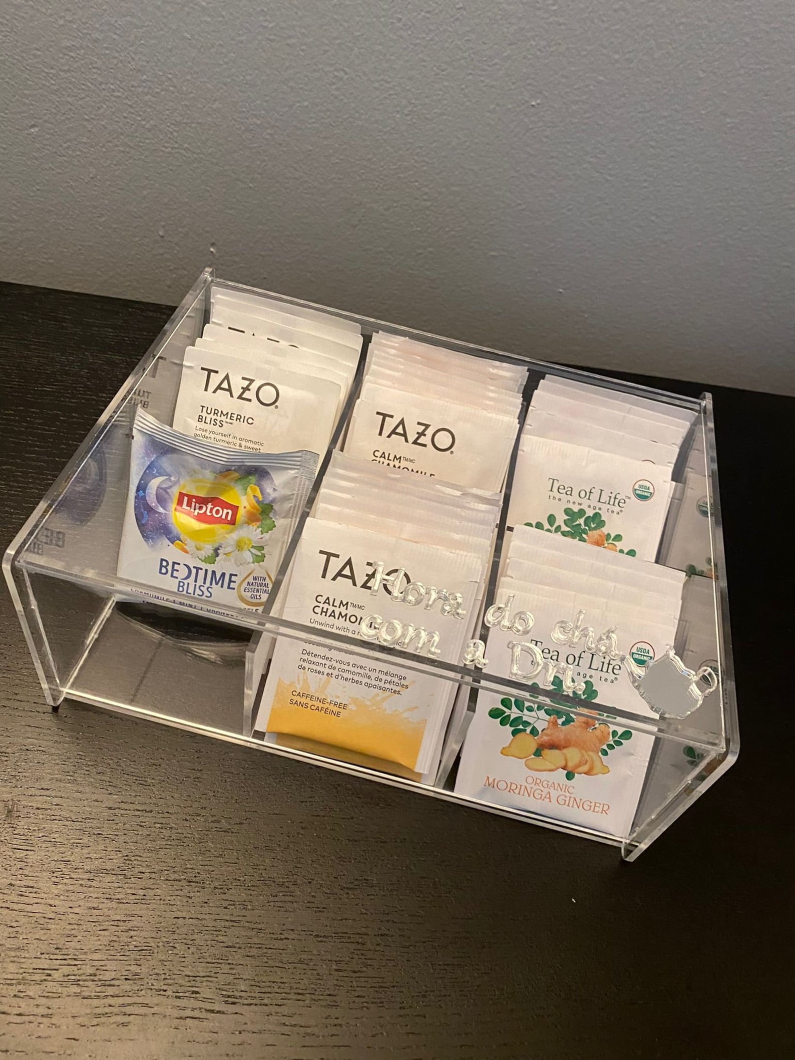 Acrylic Tea Box, Tea Box Gift Idea, Tea Organizer, Tea Coffee Bag
