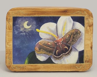 Moth Decorative Paper Boxes - Elegant Home Decor and Storage - Hand Made
