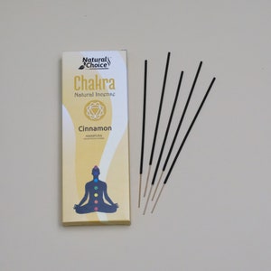 Natural Choice Chakra Incense Cinnamon Solar Plexus/Manipura Chakra 80 Incense Sticks
