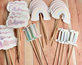 Rainbow Centerpieces.Sweetest decoration for a rainbow first birthday, baby shower, rainbow birthday, daisies birthday. Get them today!