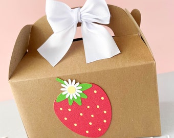 Strawberry Gable Box. Great for any Strawberry Party, Strawberry birthday, First birthday or Berry first birthday. Get them today!