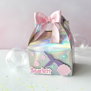 Mermaid Gable Box. Great for a mermaid party, mermaid tail party, 1st mermaid birthday, mermaid celebration, or any summer celebration.