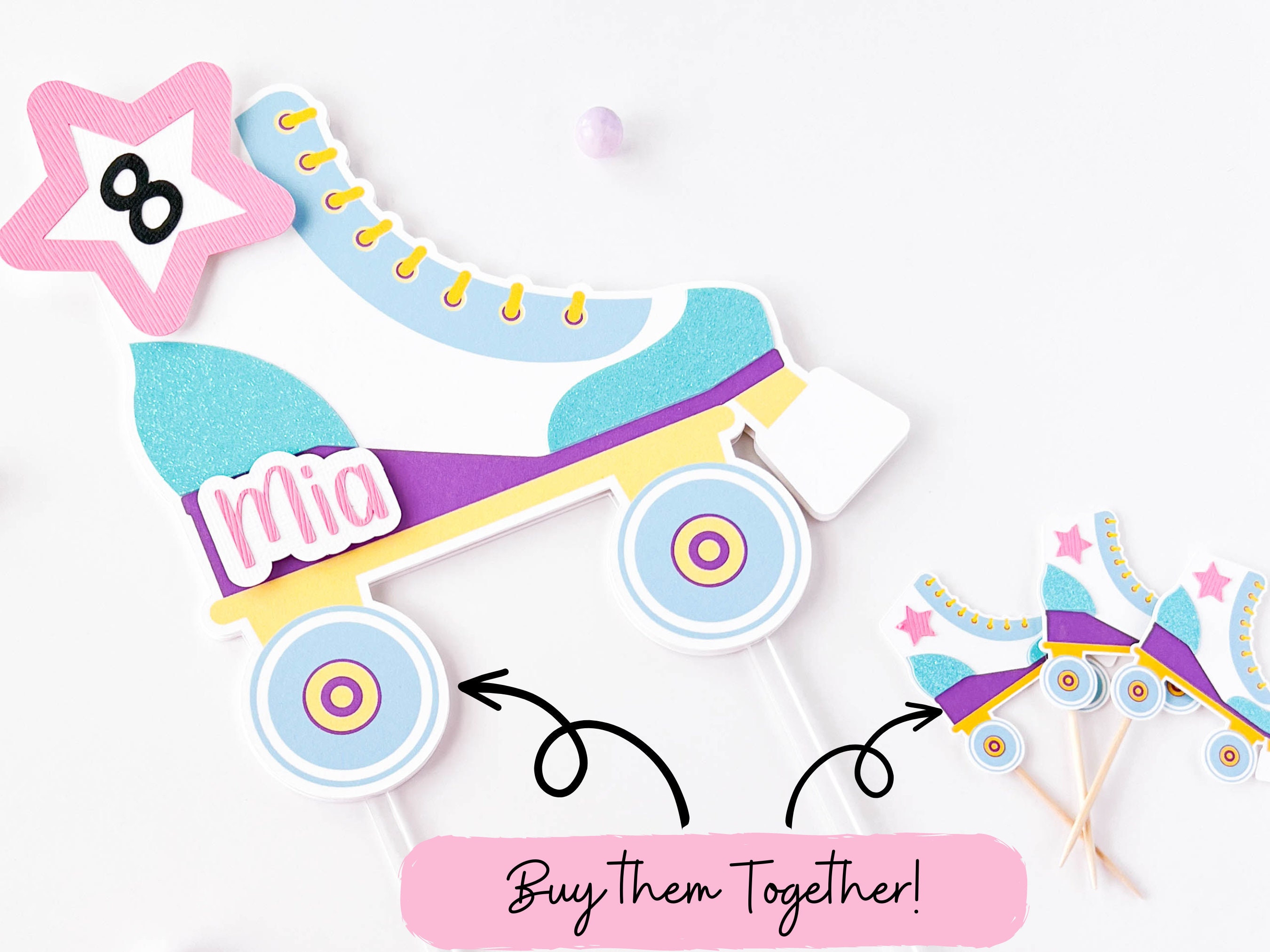 Roller Skate Cake Topper. This Layered Cake Topper is Great Etsy