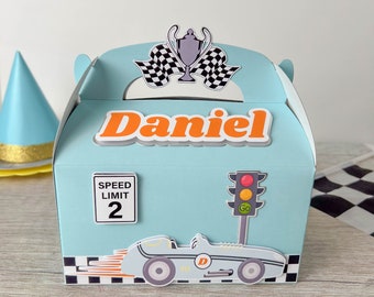 Race Car Favor Box. Great car favor box for your next birthday, second birthday, race car birthday favor, car theme birthday. Get it today!