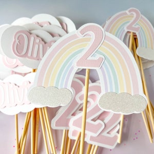 Rainbow Centerpieces.Sweetest decoration for a rainbow first birthday, baby shower, rainbow birthday, daisies birthday. Get them today image 1