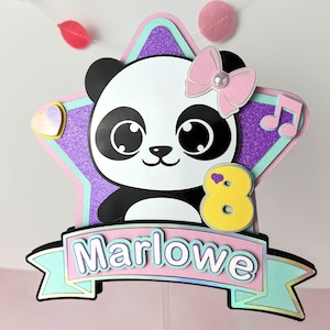 Panda Cake Topper. Cutest panda cake topper, kawaii panda cake topper, cute panda, kawaii cute panda, panda birthday, panda party.
