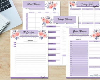 Wochenplaner druckbar, To Do Liste druckbar, Wochenplaner druckbar, Einkaufsliste druckbar, Tagesplaner druckbar