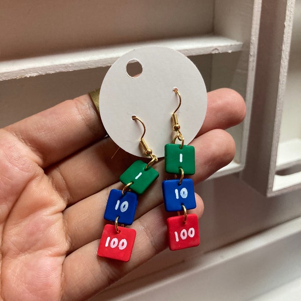 Montessori Stamp Game Earrings