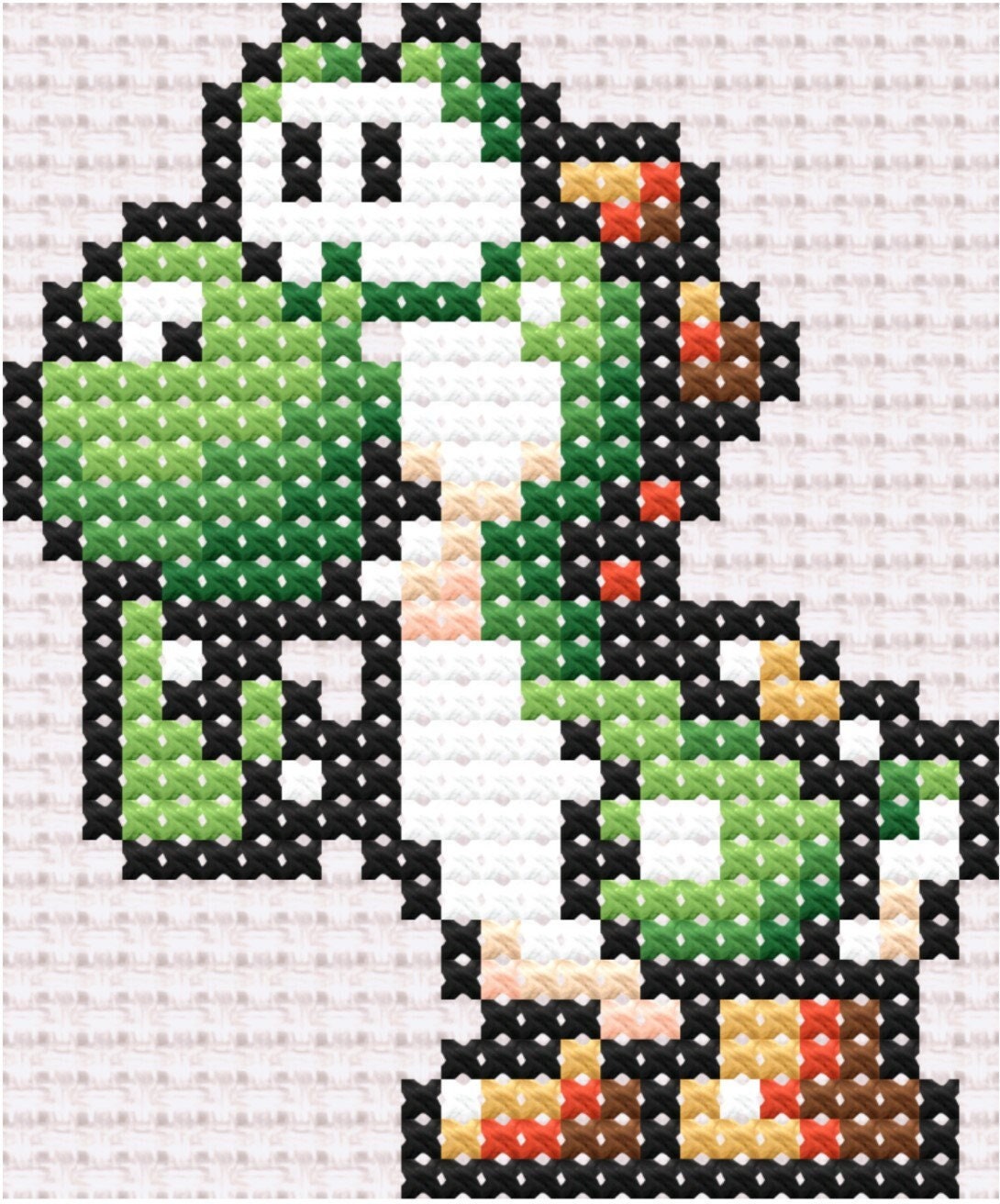Yoshi Cross Stitch Patterns Pixel Art PDF File Etsy Singapore