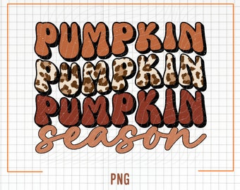 Pumpkin Season PNG, Pumpkin png, Fall Sublimation Design, Retro Fall Png, Leopard Print, Autumn, Thanksgiving, Sublimation Design, png file