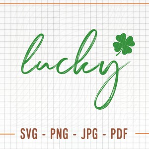 Svg de la suerte con escritura a mano, Svg de trébol, Svg del día de San Patricio, Svg del día de San Patricio feliz, Svg de trébol, Png de trébol, Png de la suerte, Suerte angustiada