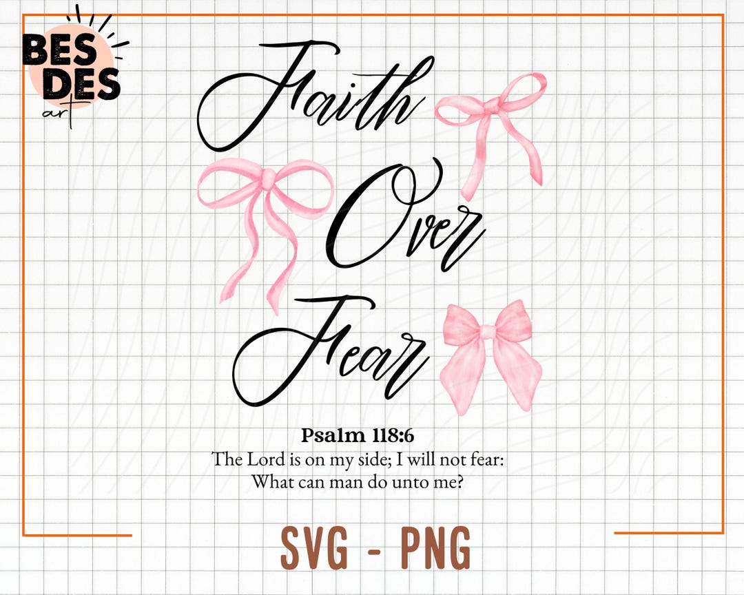 Faith Over Fear SVG, PNG, Christian Shirt Svg, Faith Svg Design, Jesus ...