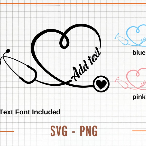 Heart Stethoscope SVG & PNG, Heart Stethoscope SVG, Doctor Svg, Nurse Svg, Stethoscope Clipart Vector Svg, Stethoscope Cricut Svg