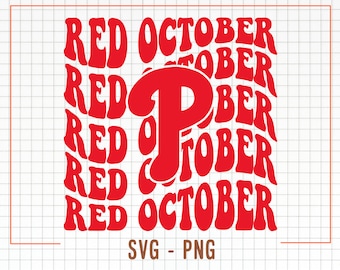 Red October Svg, Red October Png, Philadelphia Baseball - Red October Png - digitale download SVG