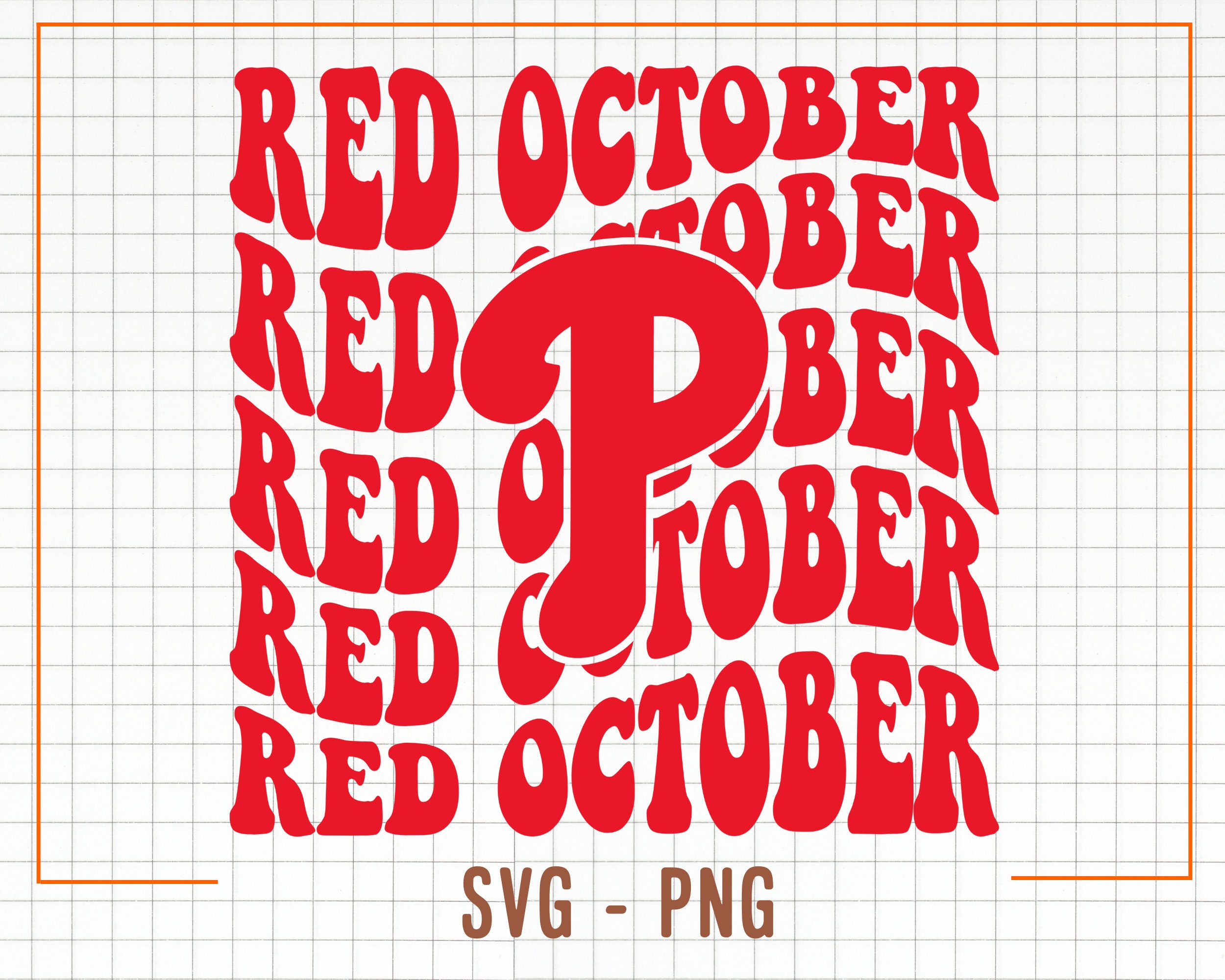 Red October Svg Red October Png Philadelphia Baseball Red 