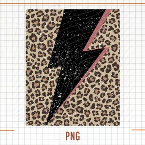 Leopardblixt png, leopardblixt png, blixt png, gepardtryck png, present till henne, blixt png, trendig png, digital nedladdning bild 1