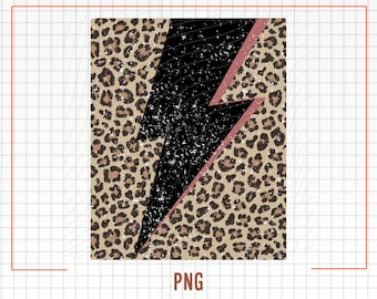 Leopard Lightning Bolt Png, Leopard Lightning Png, Lightning Png, Cheetah Print Png, Gift for Her, Bolt Png, Trendy Png, Digital Download