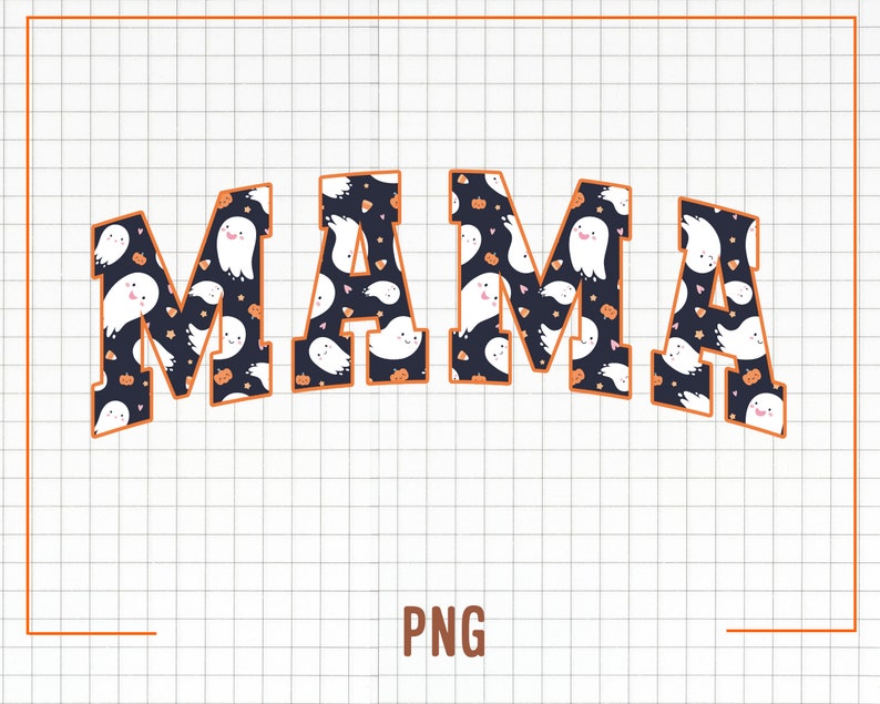 Retro Halloween Mama PNG, Retro Halloween PNG, Groovy Halloween Sublimeringsdesign, Hippie Halloween PNG, Spooky Mama PNG, Sublimering bild 1