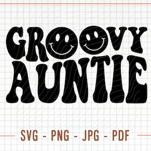 Groovy Tante zwart, Groovy Tante Png, Retro Tante Design, Hippie Png, Hippie zwarte, Blumen Tante zwar, Groovy Sublimation, Groovy Vibes zwar