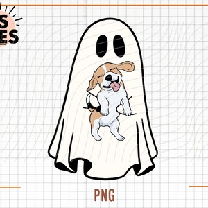 Сute Geist und Welpe Png, Geist Png, Boo Png, Halloween Png, Geist und niedlichen Hund Png, sofortiger Download, Halloween-Geist Png, lustige Welpen Png