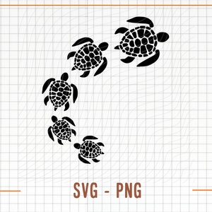 Zeeschildpad Svg, Svg voor Cricut, Summer Beach Svg, Ocean Hawaii SVG voor Shirts, sublimatie Png Clipart, Sticker, Instant Digitale Download