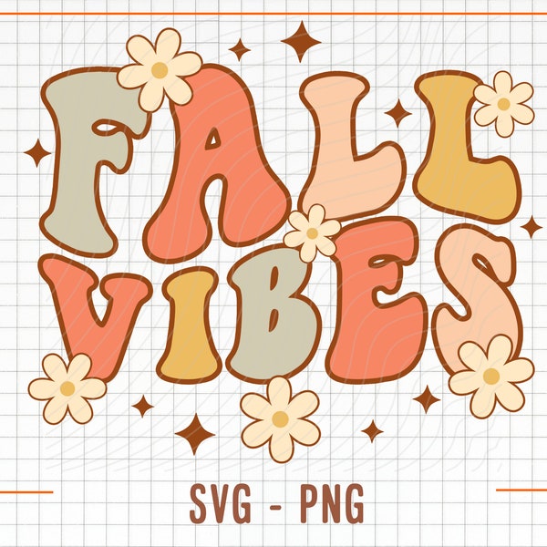 Retro Fall Vibes Png and Svg, Spooky Vibes Png, Pumpkin Svg, Halloween Png, Retro HalloweenSvg, Retro Fall Vibes Svg, Fall Colors Png, Fall