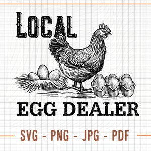 Distribuidor local de huevos SVG, PNG, Distribuidor local de huevos Png, Pollo Svg, Descarga instantánea, Chicken Lady PNG, Soporte local de proveedores de huevos, Pollo Png
