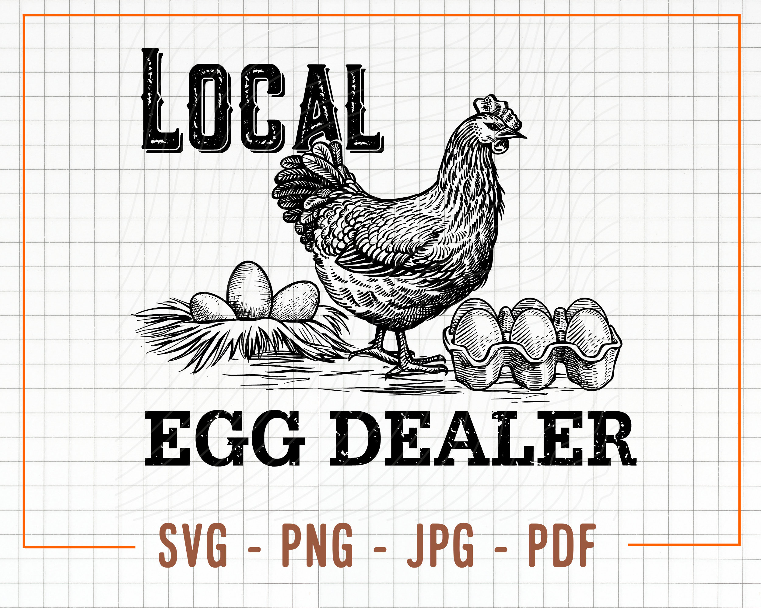 Local Egg Dealer SVG PNG Local Egg Dealer Png Chicken Svg Instant Download Chicken Lady PNG Egg Supplier Support Local Chicken Png Etsy