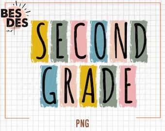 Second Grade Png, Second Grade Teacher Png, 2nd Grade Png, Teacher Shirt Png, School Png, Back To School Png, Back to School Png, Hello 2