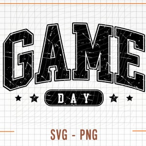 Retro Varsity speldag Svg, Png, Amerikaanse sport, speldag Svg, Varsity speldag Png, Vintage Varsity speldag Amerikaans voetbal Svg & Png