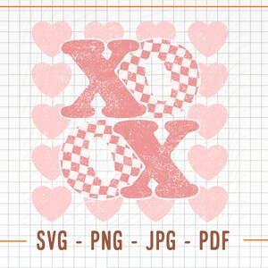 XoXo SVG、XoXo PNG、バレンタインデー SVG、ラブ Png、バレンタイン SVG、Vday Png、ラブバイブス SVG、記念日 Png、かわいいバレンタイン SVG、