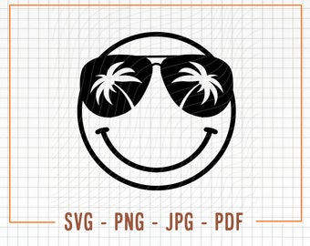 Smile Beach Vibes Svg, Smile Png, Summer Png, Sunglasses Smile Face Svg, Smile Png Sublimation Design, Summer Shirt Design, Beach Svg