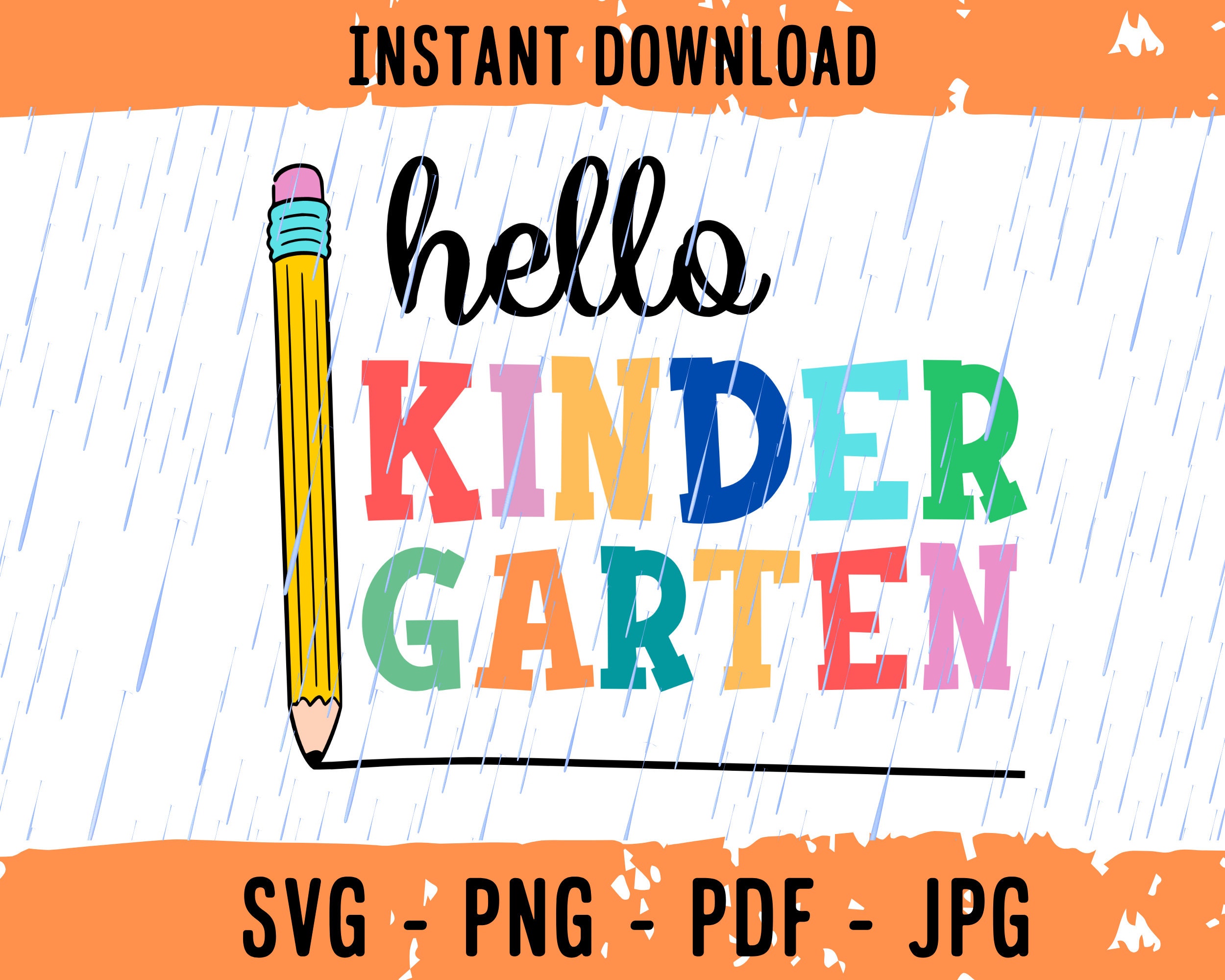 Hello Kindergarten SVG, Teacher Svg, Back to School Svg Pdf Png Cut ...