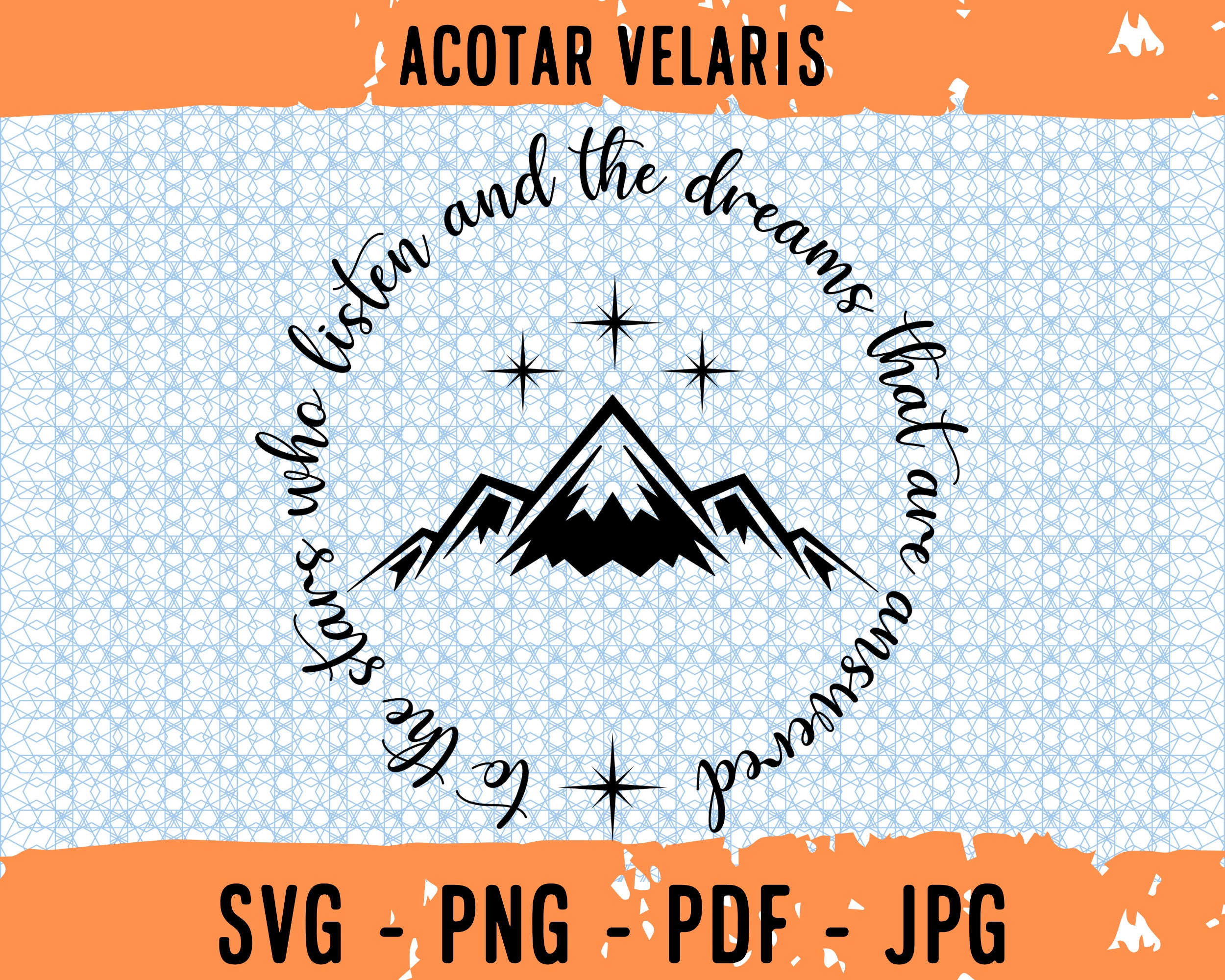 Acotar Velaris Svg Sarah J Maas Svg Acotar Velaris Png Etsy Denmark