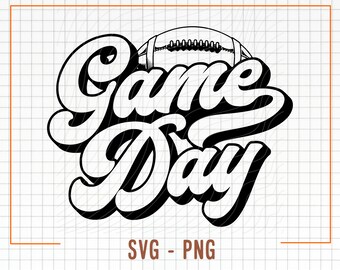 Game Day Football SVG, PNG,  Football Game Day Svg, Retro Football Svg, Football Shirt Svg, Football Mom Shirt Svg, Football Vibes Svg