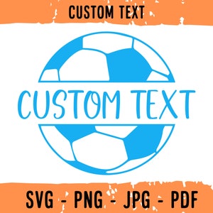 Aangepaste tekst met voetbal SVG, aangepaste naam voetbal, aangepaste tekst voor voetbalteam, voetbalteam aangepast ontwerp, voetbal Cricut Svg
