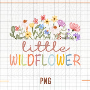 Kleine Wildblume PNG, Wilde Blume Design, kleine Mädchen Shirt, Blumen Design Png, Jpeg, Png Instant Download