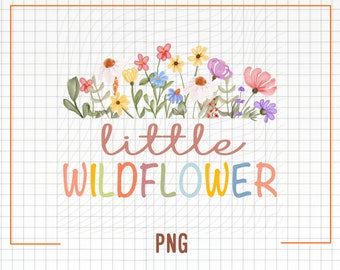 Little Wildflower PNG, Wild Flower Design, Little Girls Shirt, Flower design Png, Jpeg, Png Instant Download