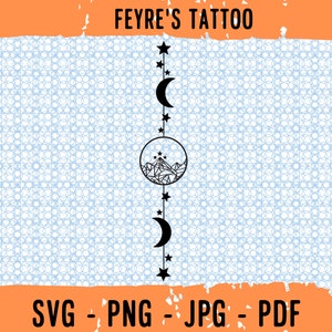 Feyre's Tattoo svg, Sarah J Maas png, Acotar svg-bestand, Bookish svg, velaris png-bestand, Feyre svg, rhysand svg, schattig acotar velaris-bestand
