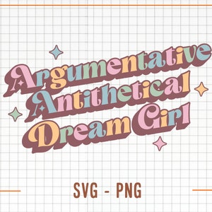 Ragazza dei sogni antitetica argomentativa Svg, Svg argomentativa, Svg concerto, Svg retrò