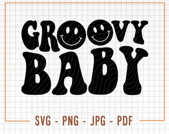 Groovy Baby Svg, Groovy Baby Png, Groovy Sublimatie, Hippie Png, Groovy Svg, Groovy Smile Svg, Retro Boho Png, Retro Png, Groovy Vibes Svg