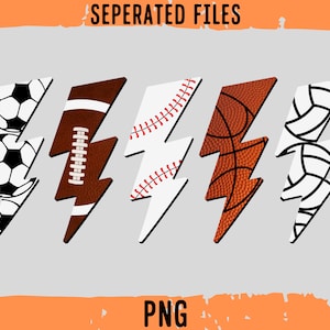 Könnte beinhalten: Fünf Blitzdesigns mit verschiedenen Sportballmustern. Die Designs sind weiß mit schwarzen Umrissen und zeigen einen Fußball, einen Rugbyball, einen Baseball, einen Basketball und einen Volleyball.