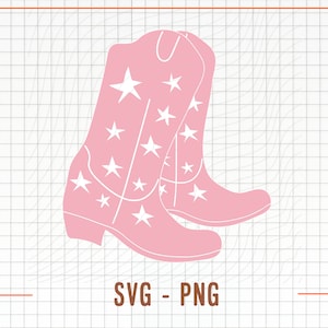 Cowboy-Stiefel-Svg, Cowgirl-Stiefel-Svg, Png, Weltraum-Cowgirl Bachelorette-Svg, Rosa Stiefel-Svg, Rosa Cowboystiefel Png