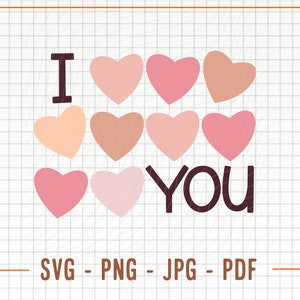 Te amo SVG PNG, Día de San Valentín Svg, Retro Png, Groovy Png, Sublimación de San Valentín, Amor PNG, Sublimaciones de diseño de camisetas de amor, De moda