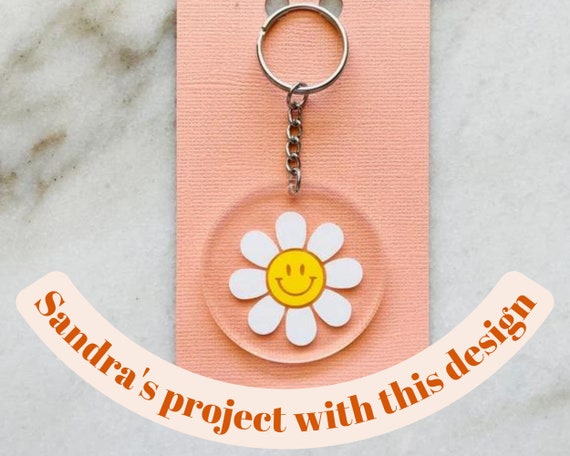 Retro Daisy Smile Face Svg, Digital Download Flower, Daisy