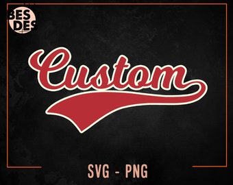 Custom Softball Team Name Svg, Png, Personalized Softball Team Name Solid and outlines Svg, Custom Team Name Svg, Baseball Softball Team Svg