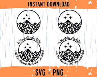 Acotar Velaris Emblem SVG PNG Cut Files Bundle, To the Stars Svg, Feyre Svg, Sarah J Maas PNG, Bookish Svg, Acotar Velaris Cricut Svg File